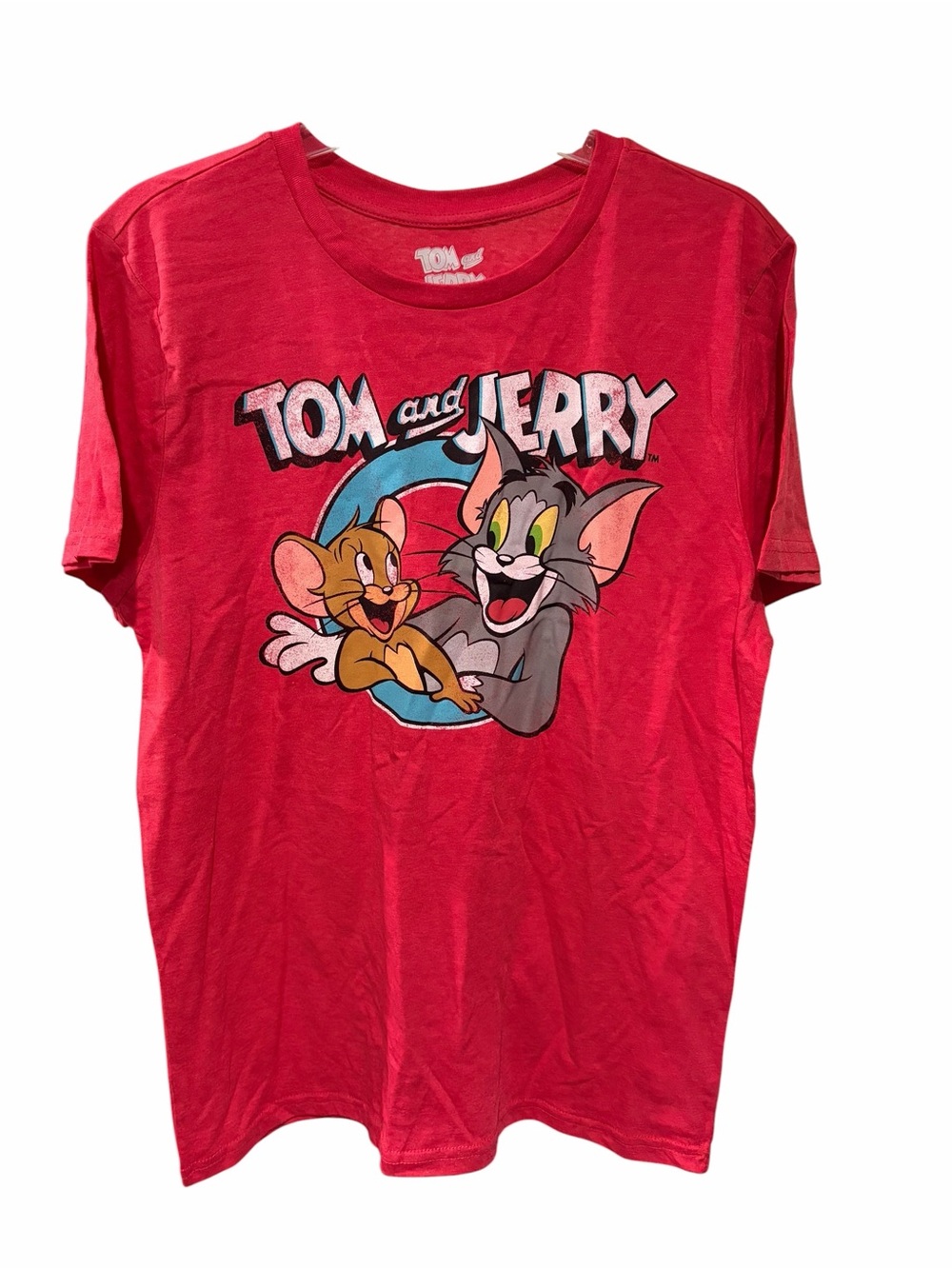 Tom and Jerry Graphic Tee Red Size Large NWOT Cartoon Network Warner Bros